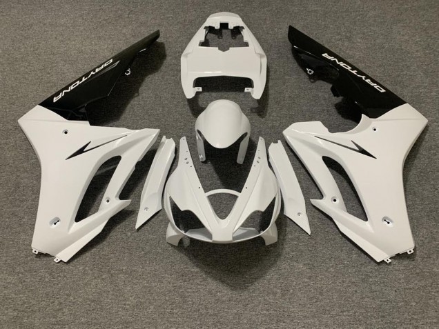 Carenado Moto Triumph Daytona 675 Triple 2006-2008 - Blanco Negro Brillante Fabricantes