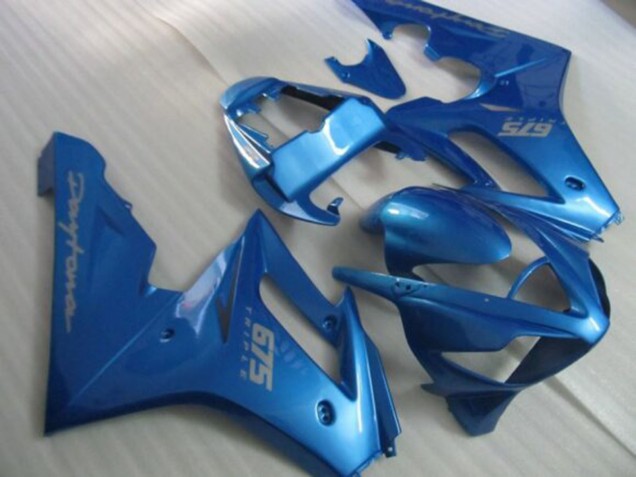 Carenados Moto Triumph Daytona 675 Triple 2006-2008 - Azul Plata Calcomanías Fabricantes