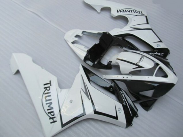 Carenados Moto Triumph Daytona 675 Triple 2006-2008 - Blanco Negro Brillante Fabricantes