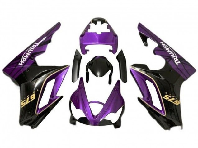 Carenados Moto Triumph Daytona 675 Triple 2009-2012 - Púrpura Oro Negro Brillante Fabricantes