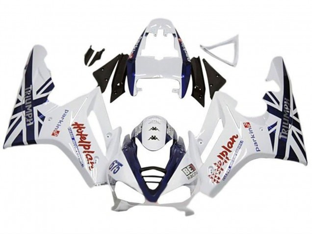Carenados Moto Triumph Daytona 675 Triple 2009-2012 - Blanco Azul Oscuro Fabricantes