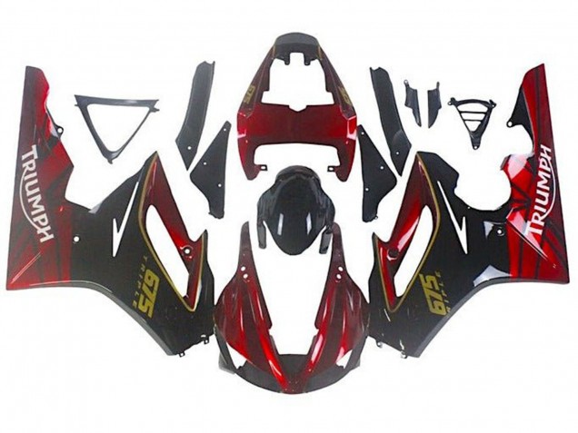Carenados Moto Triumph Daytona 675 Triple 2009-2012 - Rojo Negro Brillante Fabricantes
