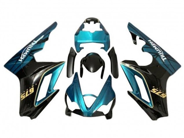 Carenado Moto Triumph Daytona 675 Triple 2009-2012 - Azul Verdoso Negro Brillante Fabricantes