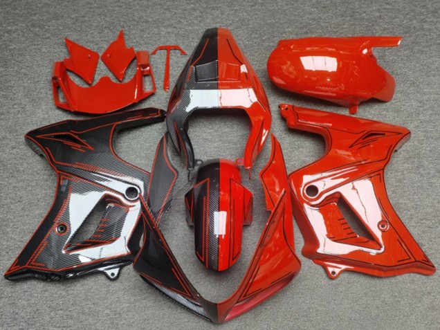 Carenados Moto Suzuki SV650 2003-2013 - Rojo Brillante FibraCarbono Fabricantes