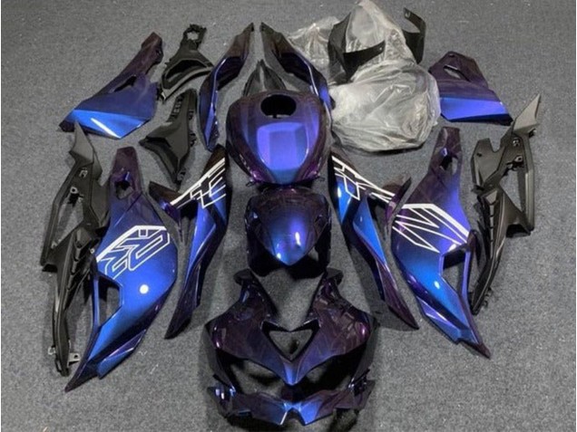 Carenados Moto Kawasaki ZX4R ZX-4RR 2019-2025 - Púrpura Azul Gradiente Fabricantes