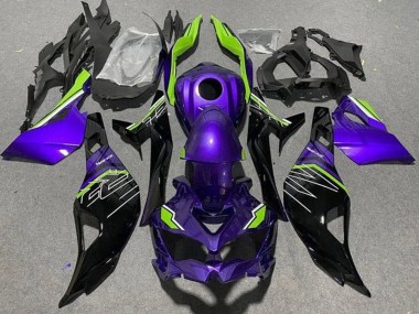 Carenados Moto Kawasaki ZX4R ZX-4RR 2019-2025 - Púrpura Verde Negro Fabricantes