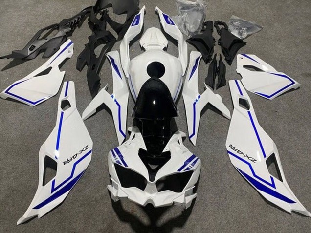 Carenados Moto Kawasaki ZX4R ZX-4RR 2019-2025 - Blanco Azul Raya Fabricantes