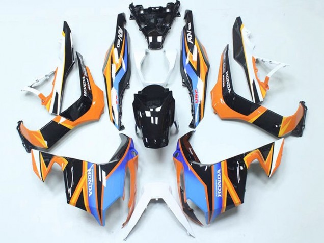 Carenados Moto Honda ADV150 2018-2021 - Azul Naranja Negro Brillante Fabricantes