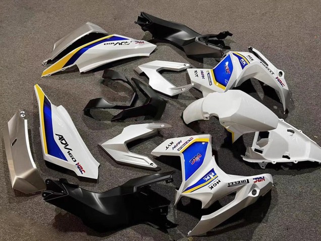 Carenados Moto Honda ADV160 2022-2024 - Blanco Azul Amarillo HRC Fabricantes