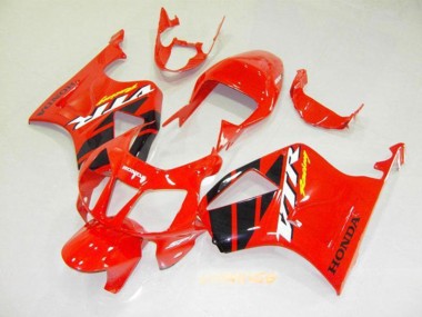Carenado Moto Honda VTR1000 2000-2006 - Rojo Negro Brillante Raya Fabricantes