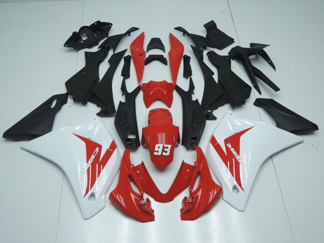 Carenados Moto Honda CBR125R 2011-2016 - Blanco Rojo Negro Mate 93 Fabricantes