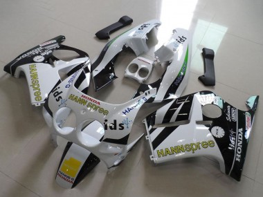 Carenados Moto Honda CBR250RR MC19 1988-1989 - Blanco Amarillo Negro Brillante Hannspree Fabricantes