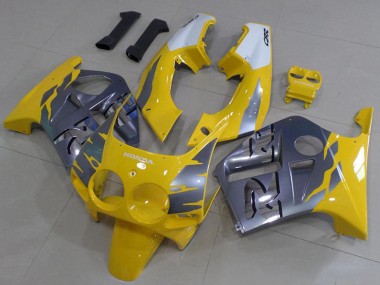 Carenados Moto Honda CBR250RR MC19 1988-1989 - Blanco Amarillo Plata Fabricantes