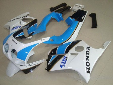 Carenado Moto Honda CBR250RR MC19 1988-1989 - Blanco Azul Claro Negro Brillante Fabricantes