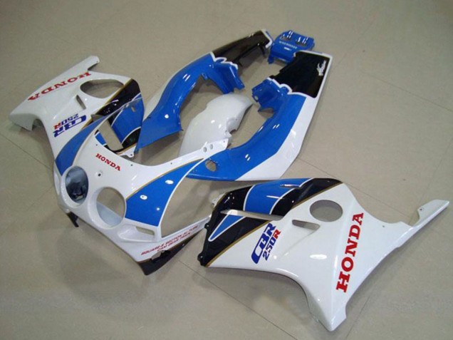Carenados Moto Honda CBR250RR MC19 1988-1989 - Blanco Azul Claro Negro Brillante Fabricantes