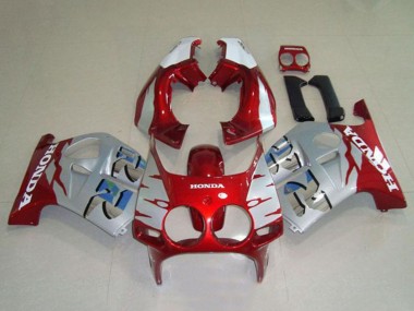 Carenados Moto Honda CBR250RR MC19 1988-1989 - Plata Blanco Rojo Fabricantes