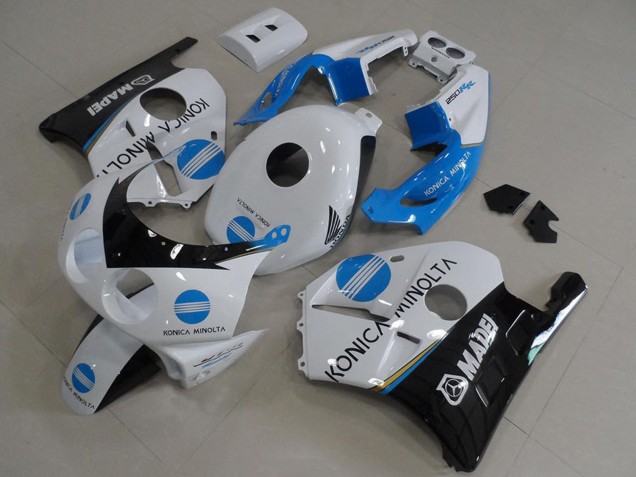 Carenados Moto Honda CBR250RR MC22 1990-1998 - Blanco Azul Negro Brillante Konica Minolta Fabricantes