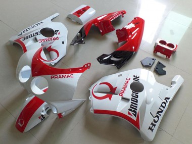 Carenados Moto Honda CBR250RR MC22 1990-1998 - Blanco Rojo Pramac Bridgestone Fabricantes