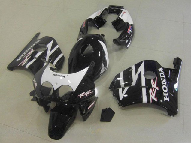 Carenados Moto Honda CBR250RR MC22 1990-1998 - Negro Brillante Blanco Fabricantes