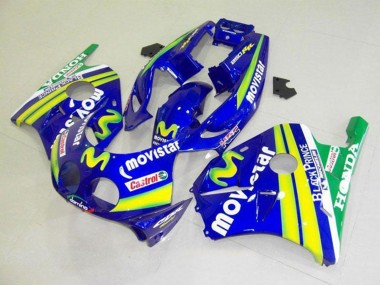Carenados Moto Honda CBR250RR MC22 1990-1998 - Azul Amarillo Verde MoviStar Castrol Fabricantes
