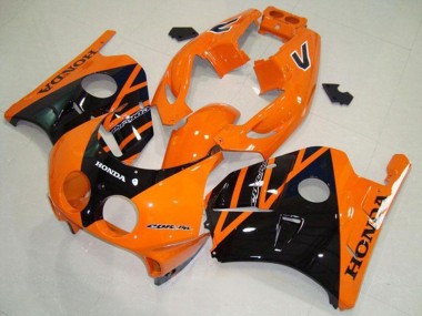 Carenados Moto Honda CBR250RR MC22 1990-1998 - Naranja Negro Brillante Fabricantes