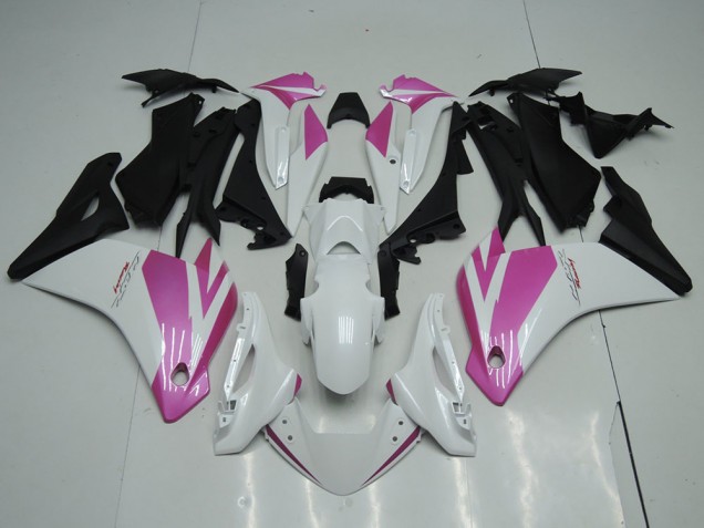 Carenados Moto Honda CBR250RR 2011-2015 - Blanco Rosa Negro Mate Fabricantes