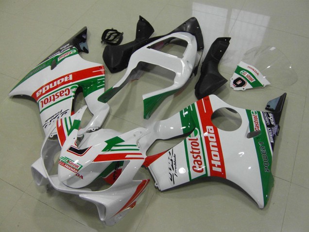 Carenados Moto Honda CBR600 F4i 2001-2003 - Blanco Rojo Verde Castrol Fabricantes