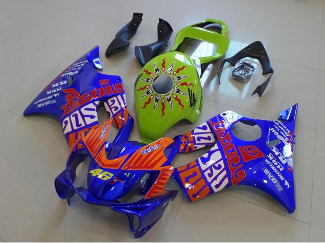 Carenados Moto Honda CBR600 F4i 2001-2003 - Amarillo Azul Naranja Rossi 46 Fabricantes