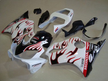 Carenados Moto Honda CBR600 F4i 2001-2003 - Blanco Rojo Negro Brillante Llama Fabricantes
