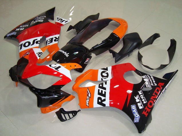 Carenado Moto Honda CBR600 F4i 2004-2007 - Naranja Blanco Rojo Negro Brillante Repsol Fabricantes