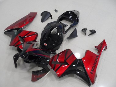 Carenado Moto Honda CBR600RR 2003-2004 - Rojo Negro Brillante Raya Fabricantes
