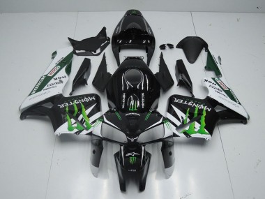 Carenado Moto Honda CBR600RR 2005-2006 - Negro Brillante Blanco Verde Monstruo Fabricantes