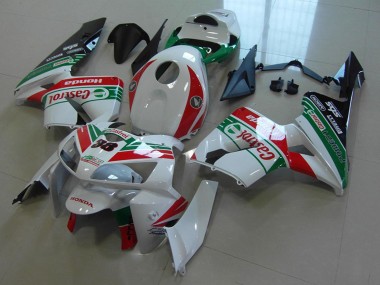Carenados Moto Honda CBR600RR 2005-2006 - Blanco Rojo Verde Castrol 38 Fabricantes