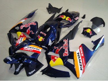 Carenados Moto Honda CBR600RR 2005-2006 - Azul Oscuro Naranja Rojo Bull Repsol Fabricantes