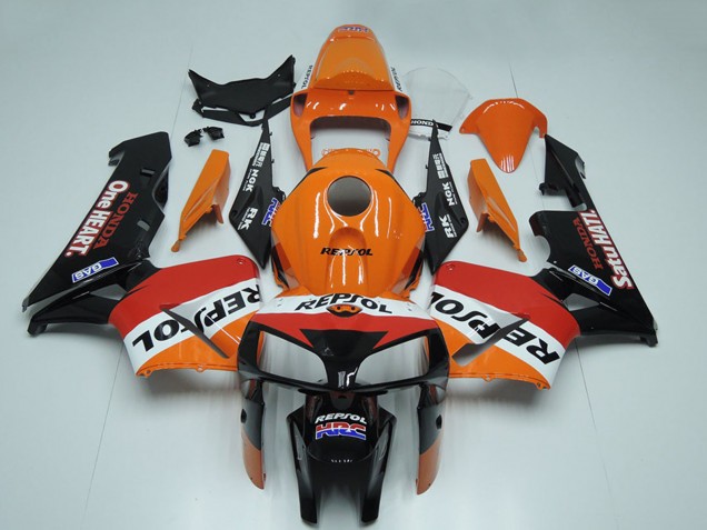 Carenado Moto Honda CBR600RR 2005-2006 - Negro Naranja Blanco Rojo Repsol Fabricantes