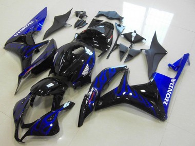 Carenados Moto Honda CBR600RR 2007-2008 - Negro Brillante Azul Llama Fabricantes