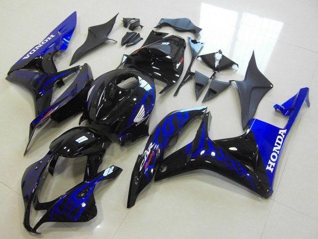 Carenados Moto Honda CBR600RR 2007-2008 - Negro Brillante Azul Llama Fabricantes