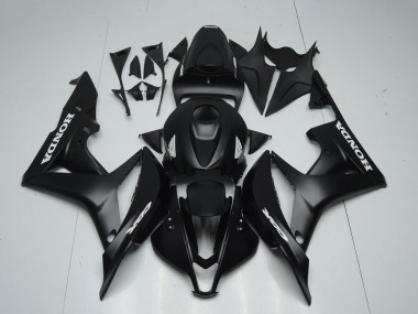 Carenados Moto Honda CBR600RR 2007-2008 - Negro Mate Blanco Calcomanías Fabricantes