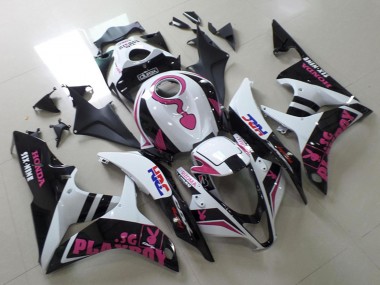 Carenados Moto Honda CBR600RR 2007-2008 - Blanco Rosa Negro Mate HRC Playboy Durex Fabricantes