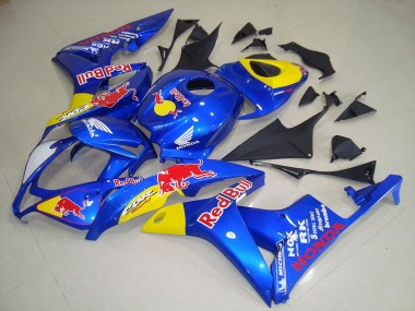 Carenado Moto Honda CBR600RR 2007-2008 - Azul Amarillo Rojo Bull Fabricantes