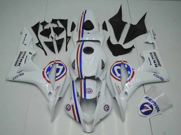 Carenados Moto Honda CBR600RR 2007-2008 - Blanco Rojo Azul R Fabricantes