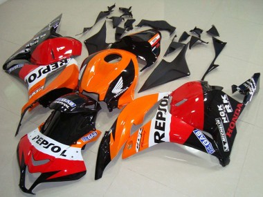 Carenado Moto Honda CBR600RR 2009-2012 - Naranja Blanco Rojo Negro Brillante Repsol Fabricantes