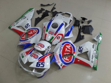 Carenados Moto Honda CBR600RR 2013-2023 - Blanco Rojo Azul Pata 65 Fabricantes
