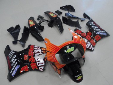 Carenados Moto Honda CBR900RR 919 1998-1999 - Negro Brillante Naranja Rossi Fabricantes