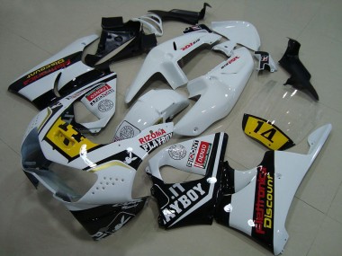 Carenados Moto Honda CBR900RR 919 1998-1999 - Blanco Amarillo Negro Brillante Playboy 14 Fabricantes