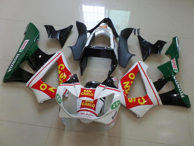 Carenados Moto Honda CBR900RR 929 2000-2001 - Blanco Rojo Verde Negro Brillante San Carlo Fabricantes