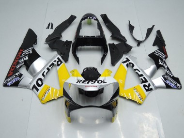 Carenado Moto Honda CBR900RR 929 2000-2001 - Amarillo Plata Negro Brillante Repsol Fabricantes