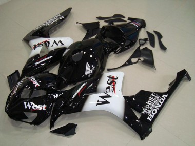 Carenados Moto Honda CBR1000RR 2006-2007 - Negro Brillante Blanco West Fabricantes