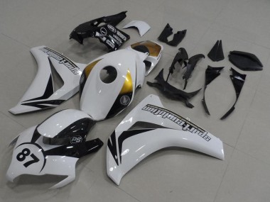Carenados Moto Honda CBR1000RR 2008-2011 - Blanco Oro Negro Brillante 87 Fabricantes