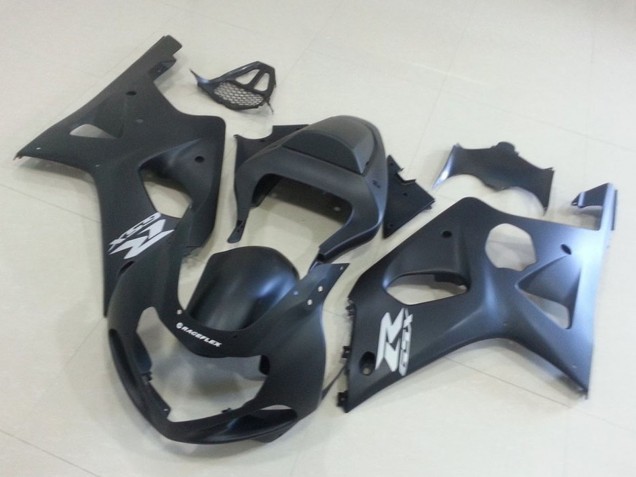 Carenados Moto Suzuki GSXR 1000 2000-2002 - Negro Mate Plata Calcomanía Fabricantes